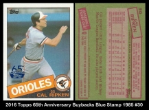 2016 Topps 65th Anniversary Buybacks Blue Stamp 1985 #30
