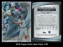 2016 Topps Gold Label Class 1 #8