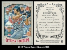2016 Topps Gypsy Queen #326