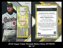 2016 Topps Triple Threads Relics Silver #TTRCR1