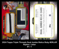 2024-Topps-Triple-Threads-Dual-Jumbo-Relics-Ruby-DRJJR