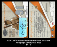 2004-Leaf-Certified-Materials-Fabric-of-the-Game-Autograph-Jersey-Year-155
