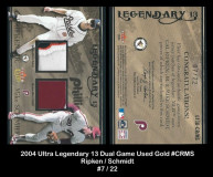 2004-Ultra-Legendary-13-Dual-Game-Used-Gold-CRMS