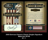 2005-Donruss-Classics-Classic-Singles-Signature-Materials-HR-8