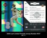 2005-Leaf-Limited-Threads-Jersey-Number-167