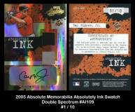 2005-Absolute-Memorabilia-Absolutely-Ink-Swatch-Double-Spectrum-AI109