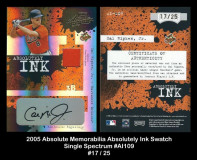 2005-Absolute-Memorabilia-Absolutely-Ink-Swatch-Single-Spectrum-AI109