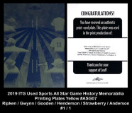 2019-ITG-Used-Sports-All-Star-Game-History-Memorabilia-Printing-Plates-Yellow-ASG07