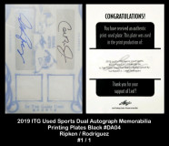 2019-ITG-Used-Sports-Dual-Autograph-Memorabilia-Printing-Plates-Black-DA04