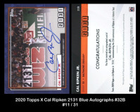 2020-Topps-X-Cal-Ripken-2131-Blue-Autographs-32B