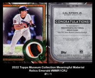 2022-Topps-Museum-Collection-Meaningful-Material-Relics-Emerald-MMR1CRJ