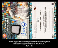 2022-Topps-Pristine-Popular-Demand-Autograph-Relics-Orange-Refractors-PDARCRJ