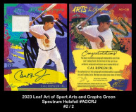 2023-Leaf-Art-of-Sport-Arts-and-Graphs-Green-Spectrum-Holofoil-AGCRJ