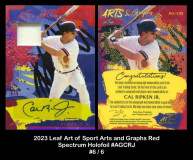 2023-Leaf-Art-of-Sport-Arts-and-Graphs-Red-Spectrum-Holofoil-AGCRJ