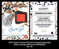 2023-Topps-Pristine-Popular-Demand-Autograph-Relics-Orange-Refractors-DPARCR