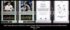 2024-Topps-Museum-Collection-Dual-Jumbo-Lumber-Bat-Autograph-Booklets-Emerald-DAJLBJRJ