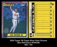 2025-Topps-90-Topps-Silver-Pack-Chrome-Blue-Refractors-T90C88
