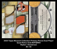 2025-Topps-Museum-Collection-Primary-Pieces-Dual-Player-Quad-Relics-Gold-DPQRRH