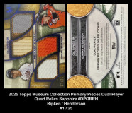 2025-Topps-Museum-Collection-Primary-Pieces-Dual-Player-Quad-Relics-Sapphire-DPQRRH